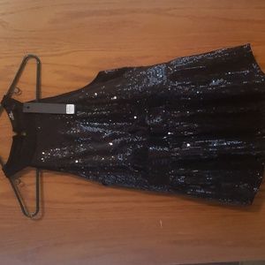 NWT BKE Boutique Sequin Halter.  Center cut out.  Long slit down back.  Medium.